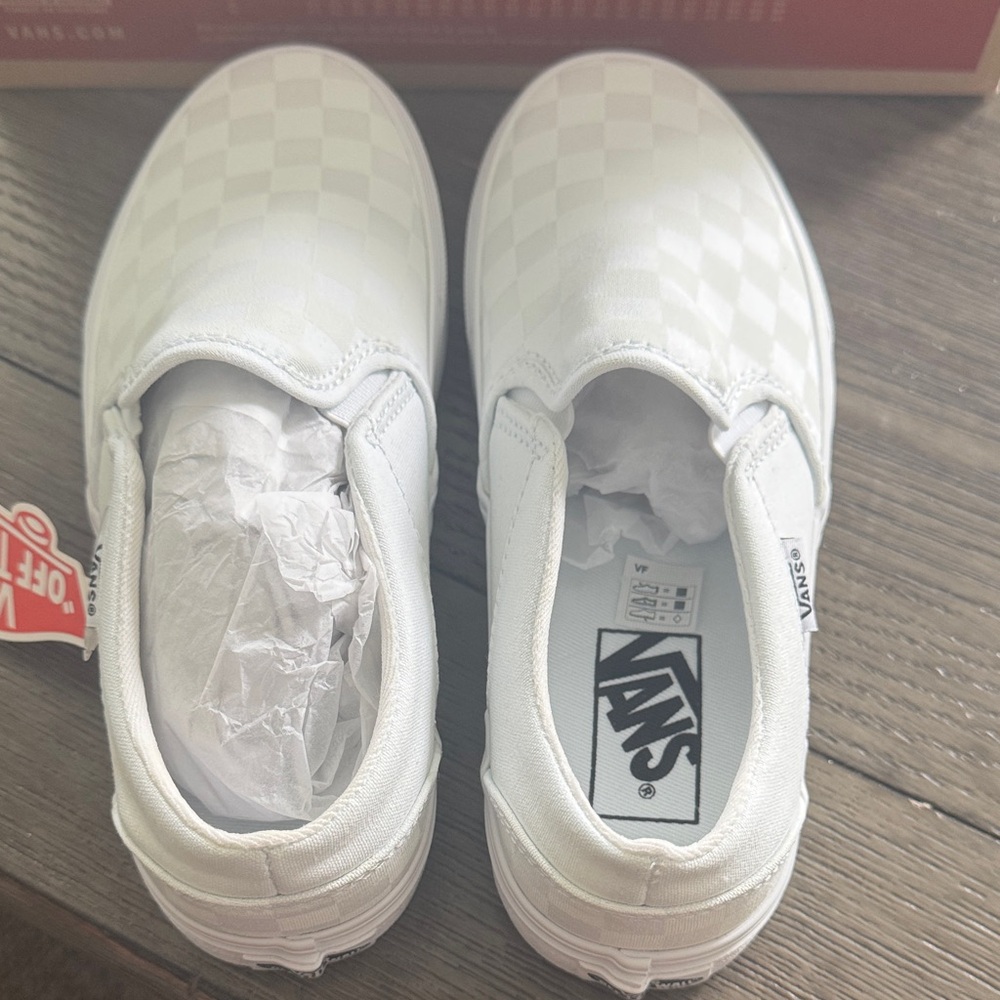 Vans Asher White Checkered Sneakers - Picture 3 of 3